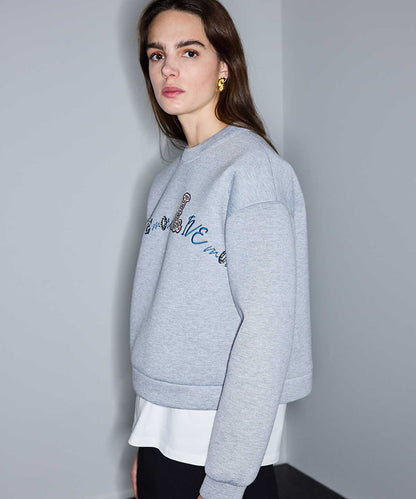 Embellished Scuba Sweatshirt