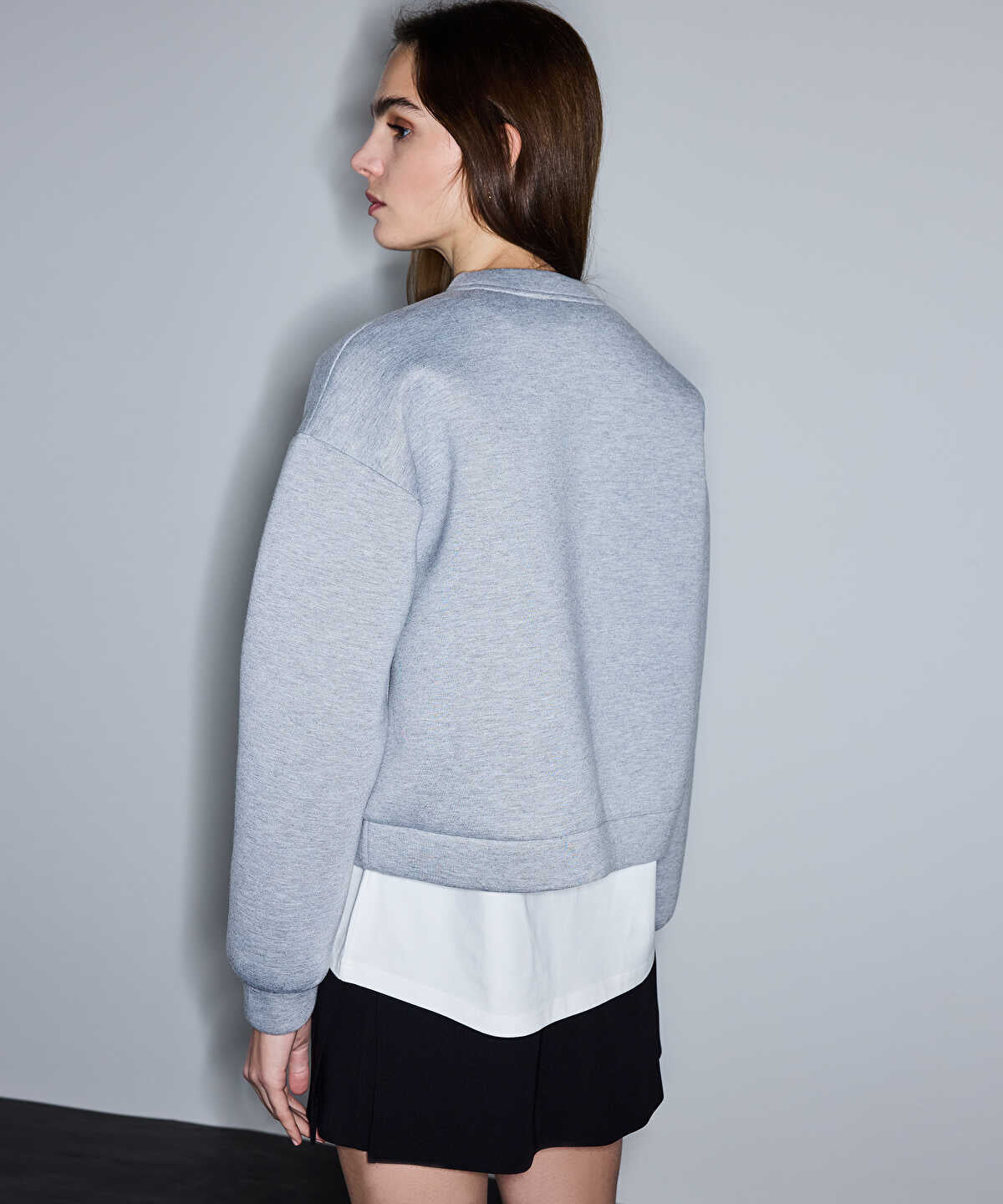 Zoomed Embellished Scuba Sweatshirt