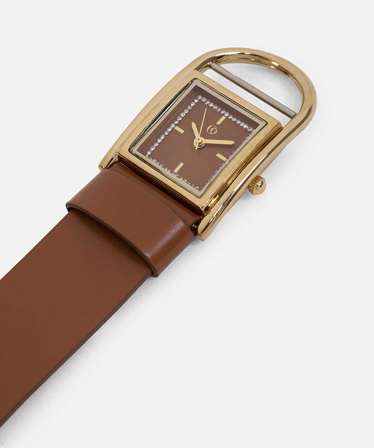 Zoomed Rhinestone Embellished Watch