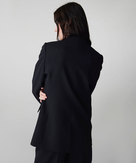 Striped Double-Breasted Blazer