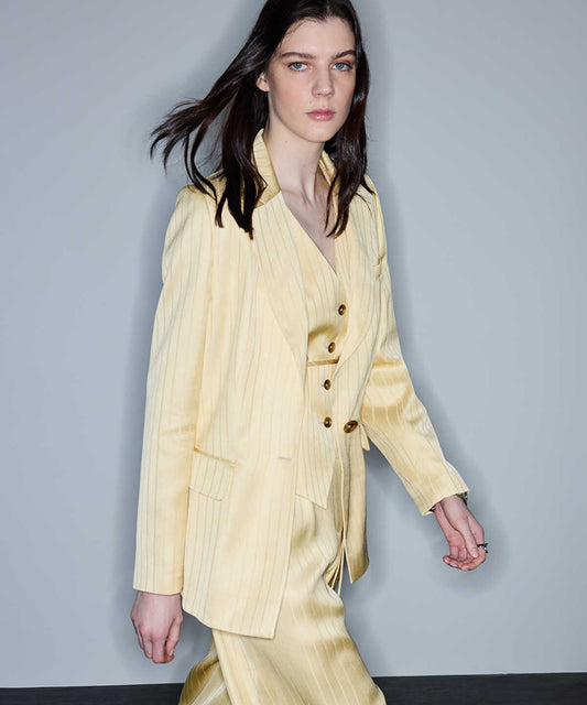 Striped Jacquard Blazer