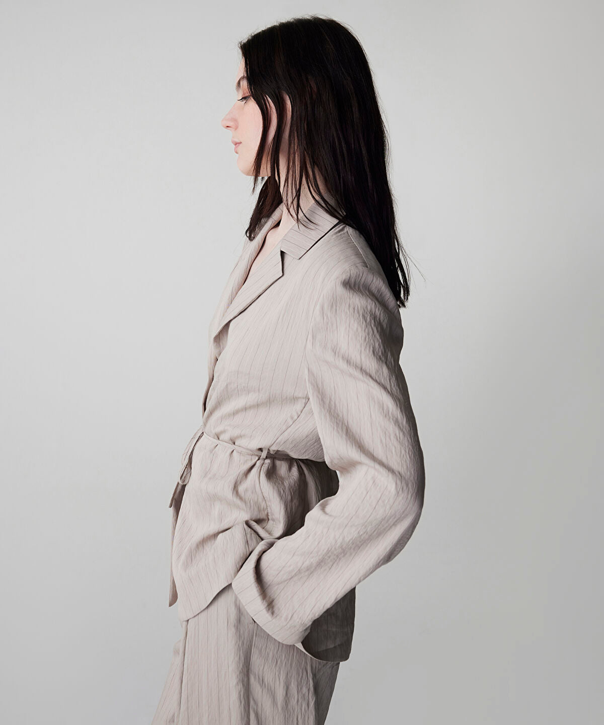 Zoomed Striped Jacquard Blazer