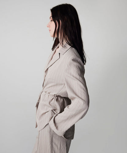 Striped Jacquard Blazer