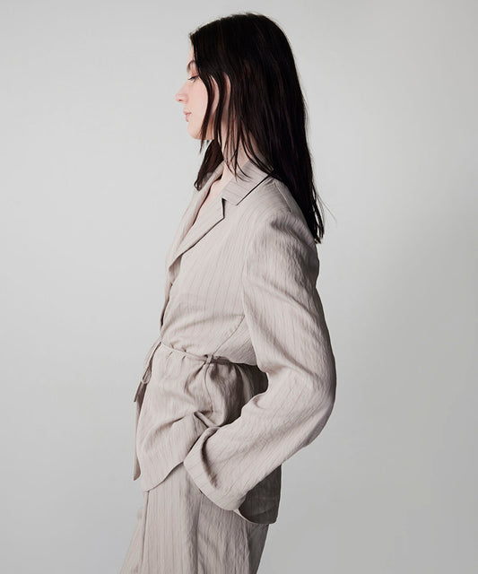 Striped Jacquard Blazer