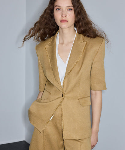 Fringe-Trim Blazer