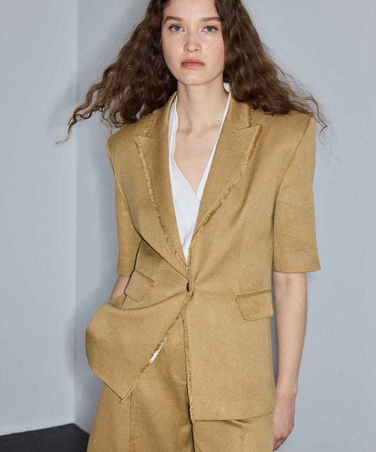 Fringe-Trim Blazer