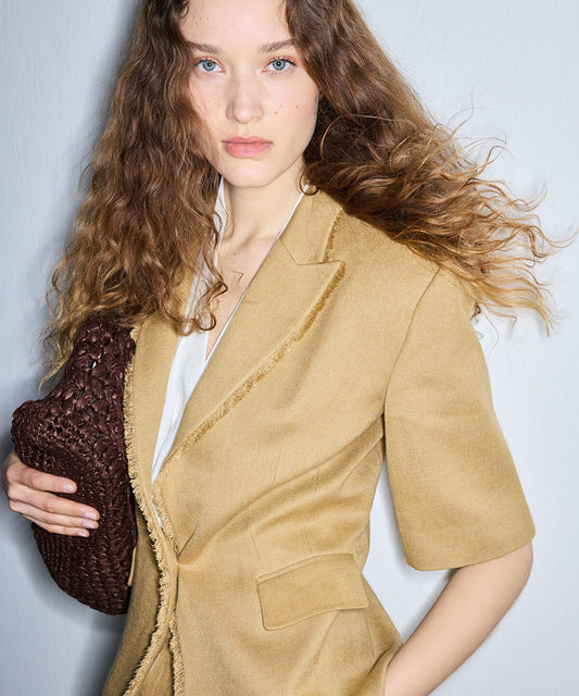 Fringe-Trim Blazer