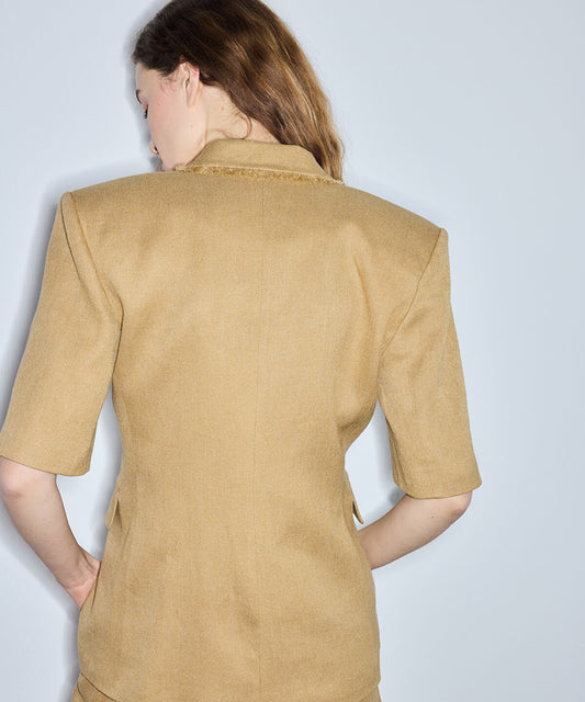 Fringe-Trim Blazer