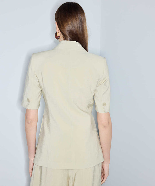 Asymmetric Double-Breasted Blazer