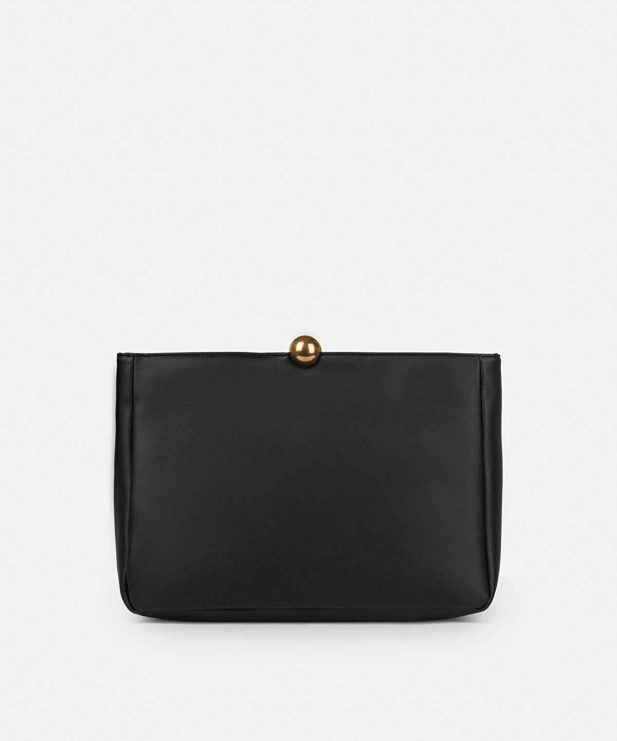 Zoomed Leather-Effect Clutch