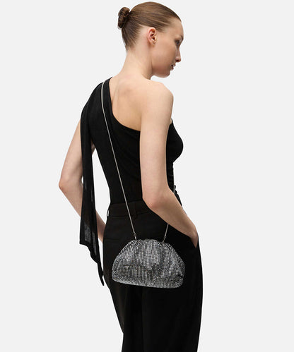 Rhinestone Clutch with Detachable Strap