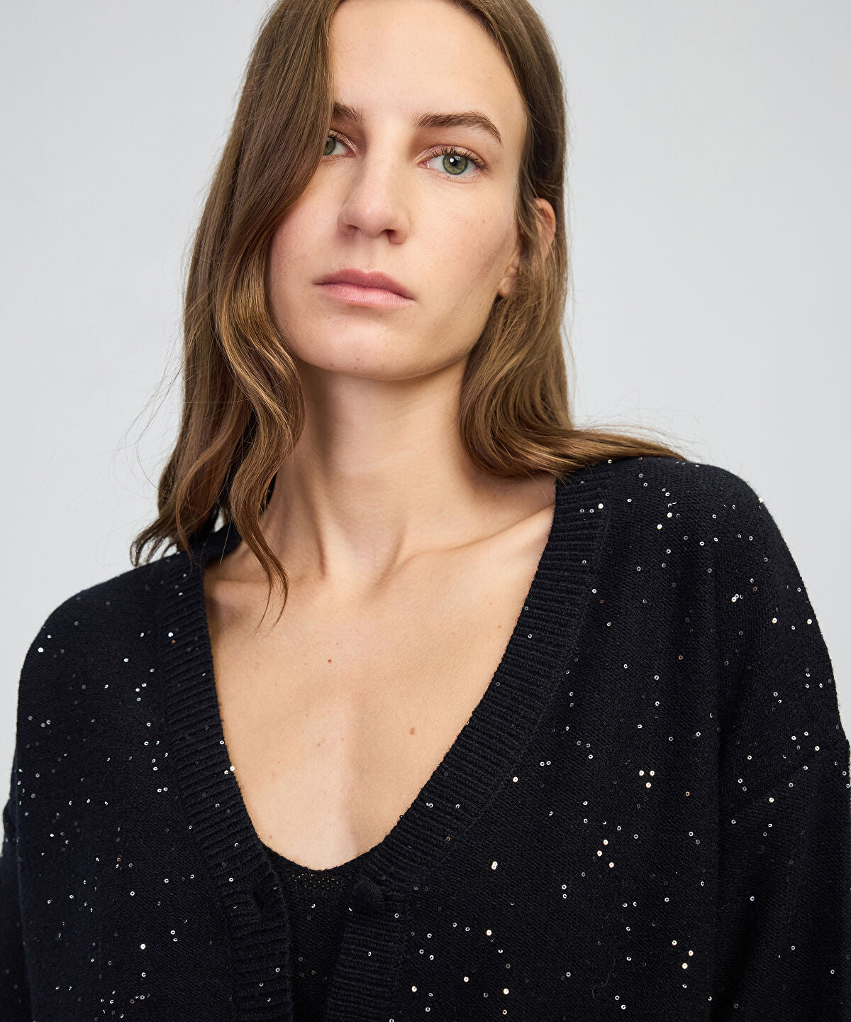 Zoomed Embellished Knit Cardigan