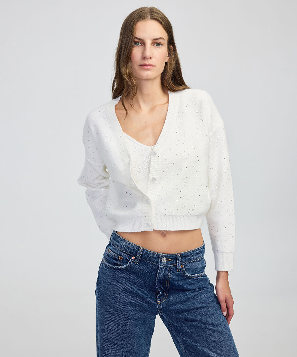 Zoomed Embellished Knit Cardigan