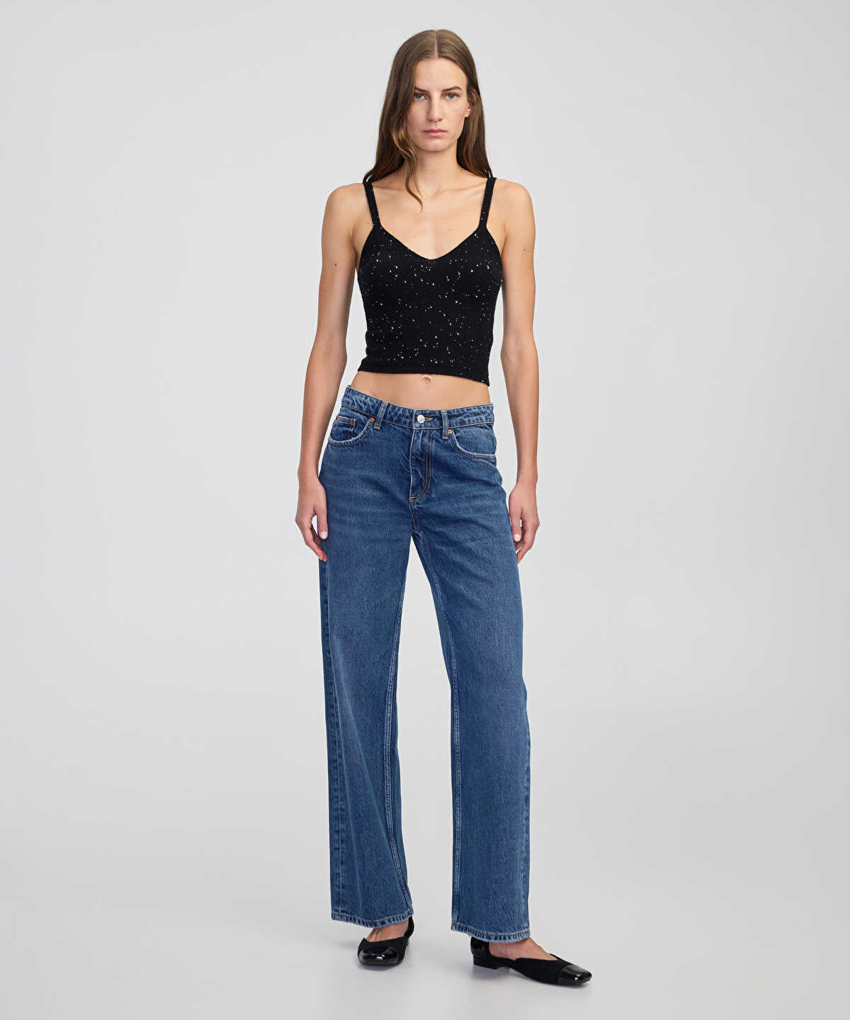 Zoomed Embellished Knit Top