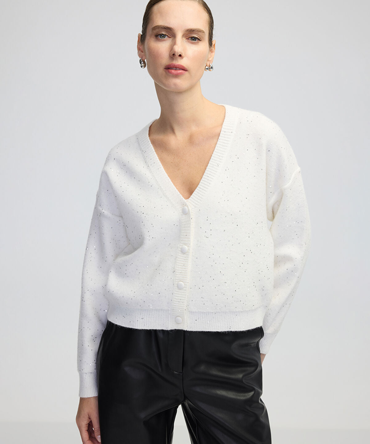 Zoomed Embellished Knit Top