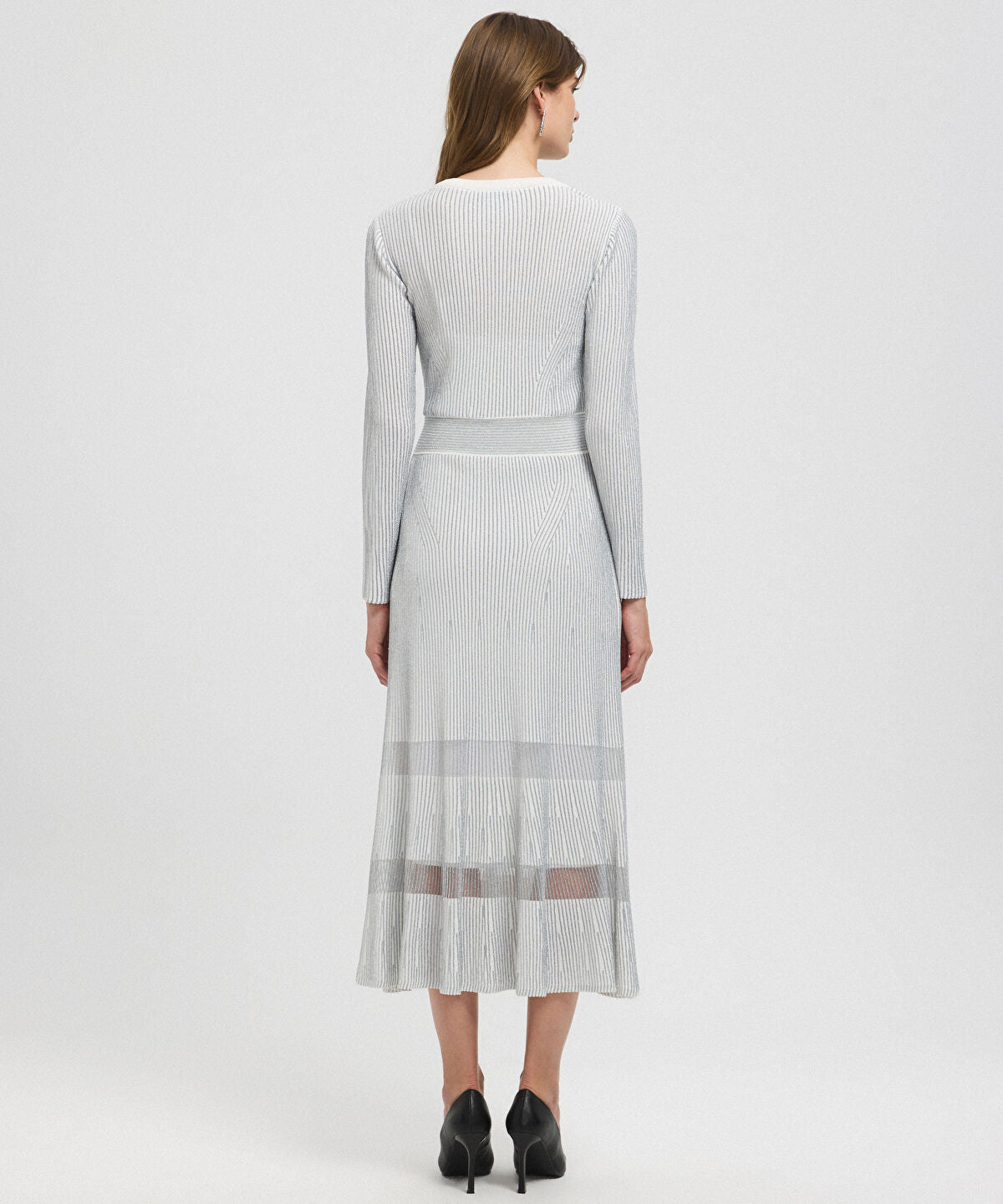 Ribbed Lurex Knit Dress