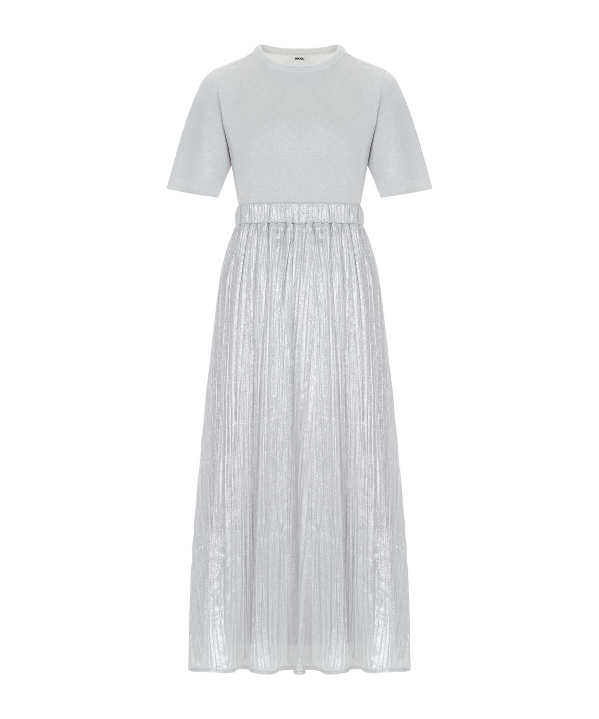 Zoomed Mixed Midi Dress