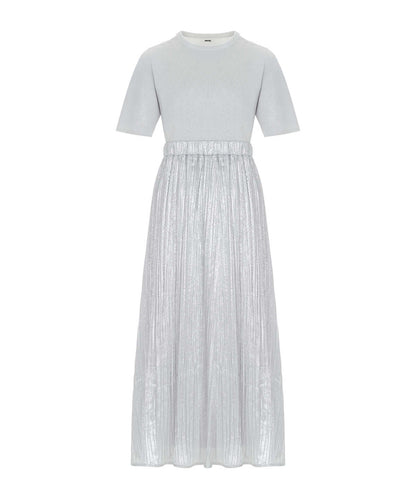 Mixed Midi Dress