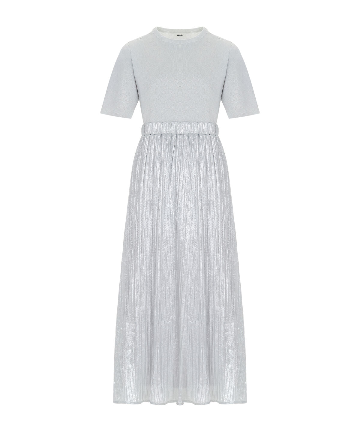 Zoomed Mixed Midi Dress