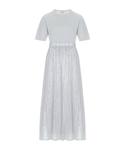 Mixed Midi Dress