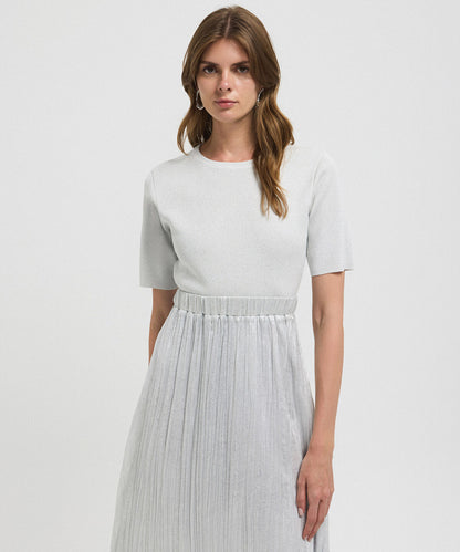 Mixed Midi Dress