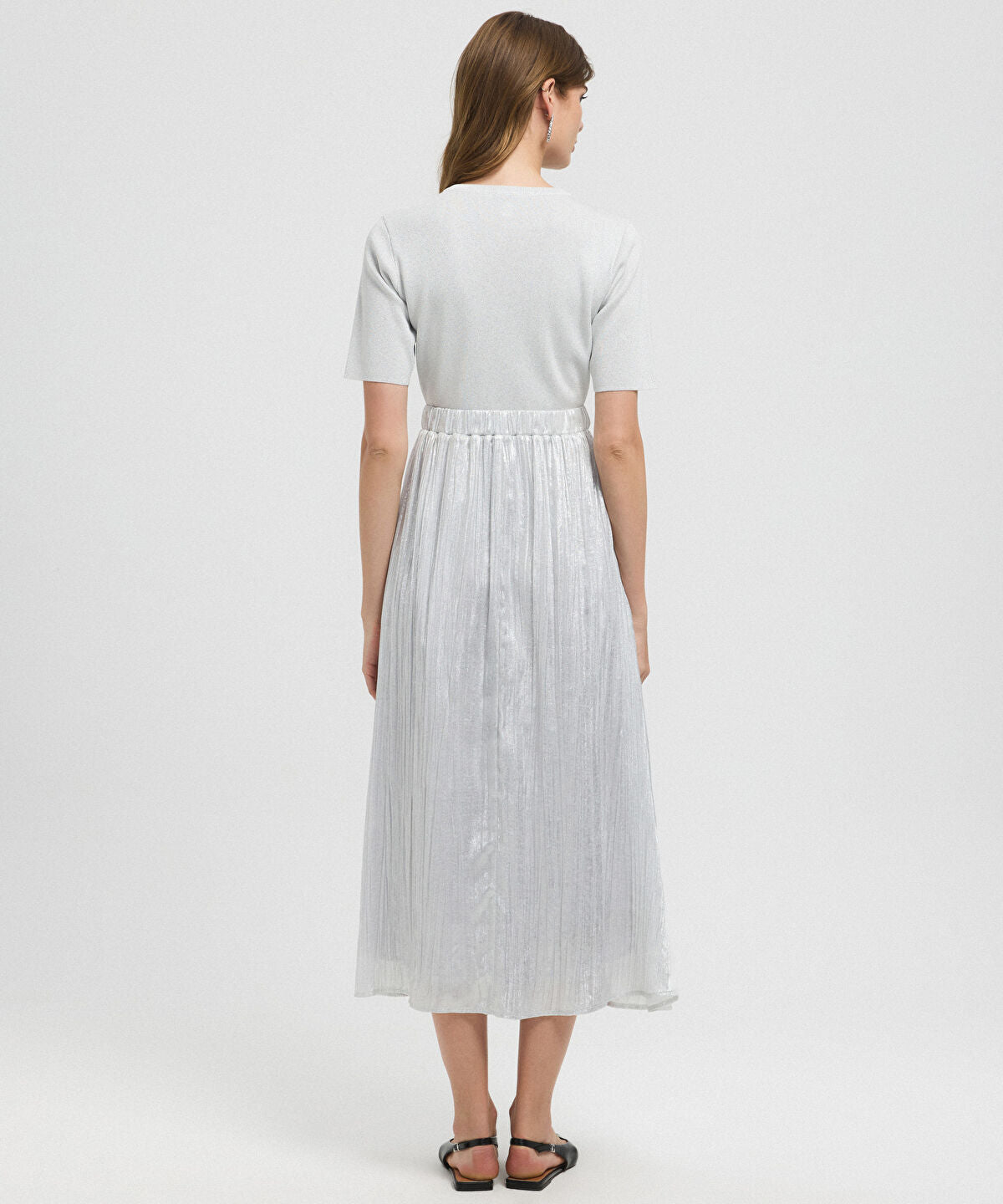 Mixed Midi Dress