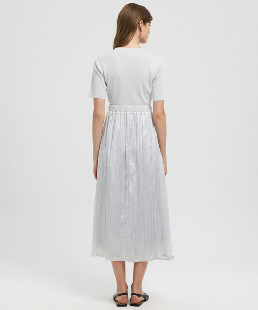 Mixed Midi Dress