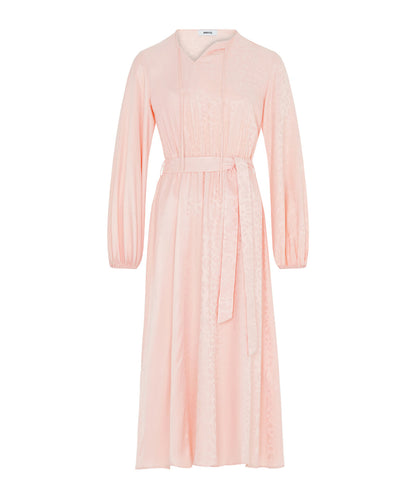Belted Jacquard Dress