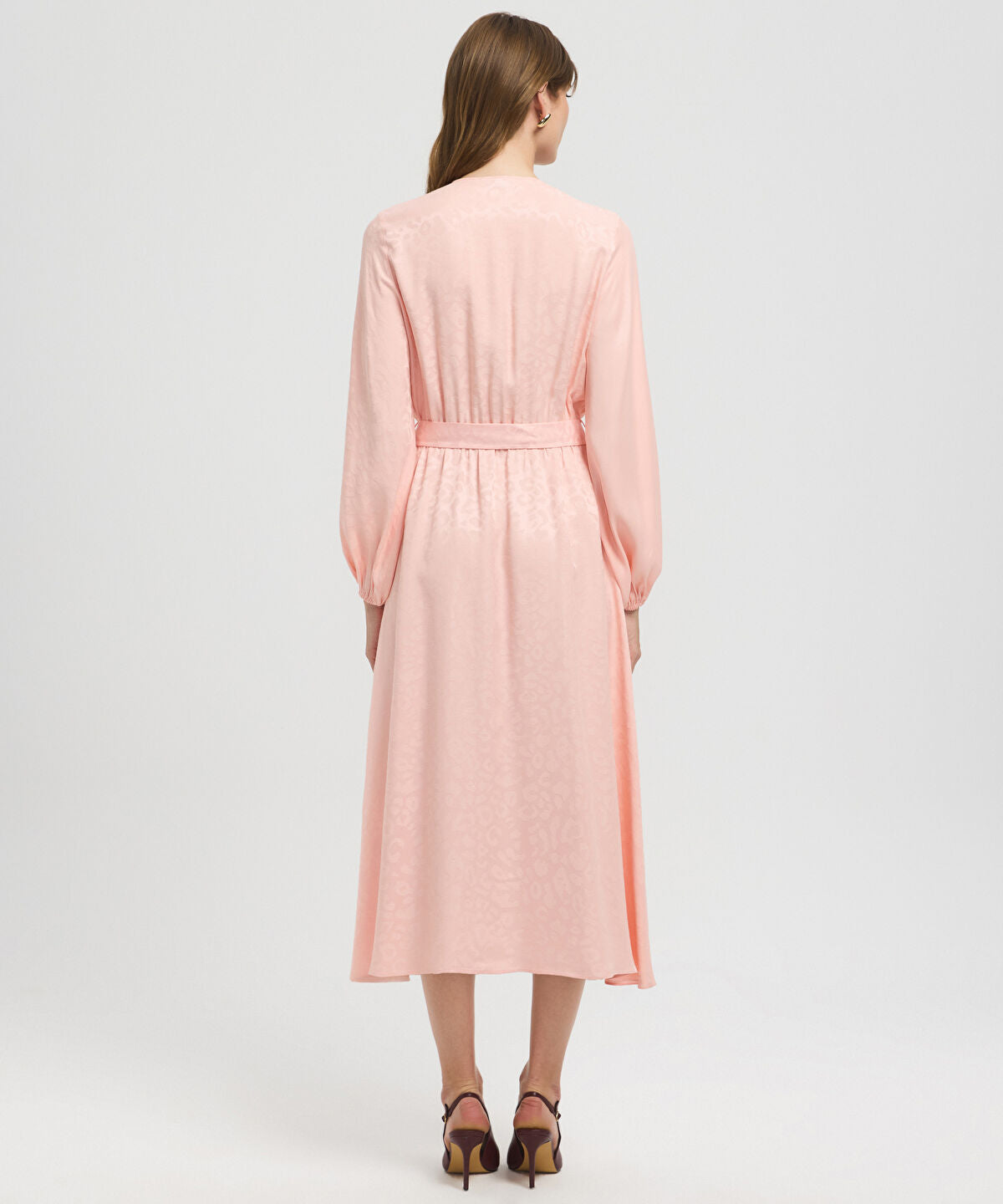 Zoomed Belted Jacquard Dress