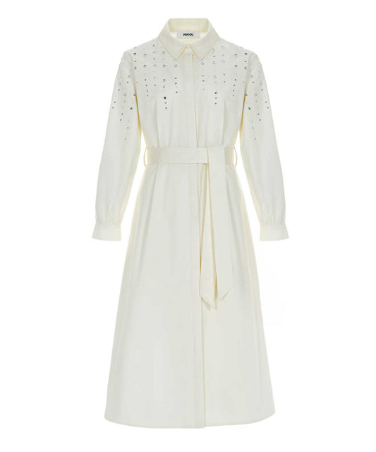 Embellished Poplin Dress