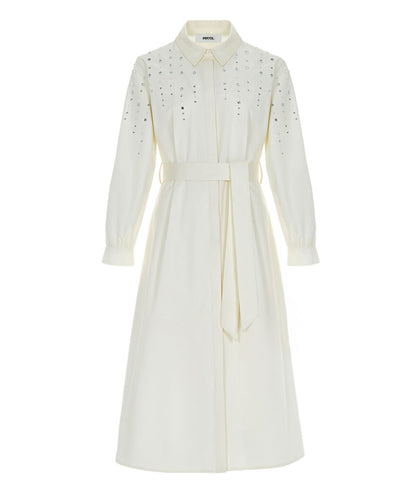 Embellished Poplin Dress