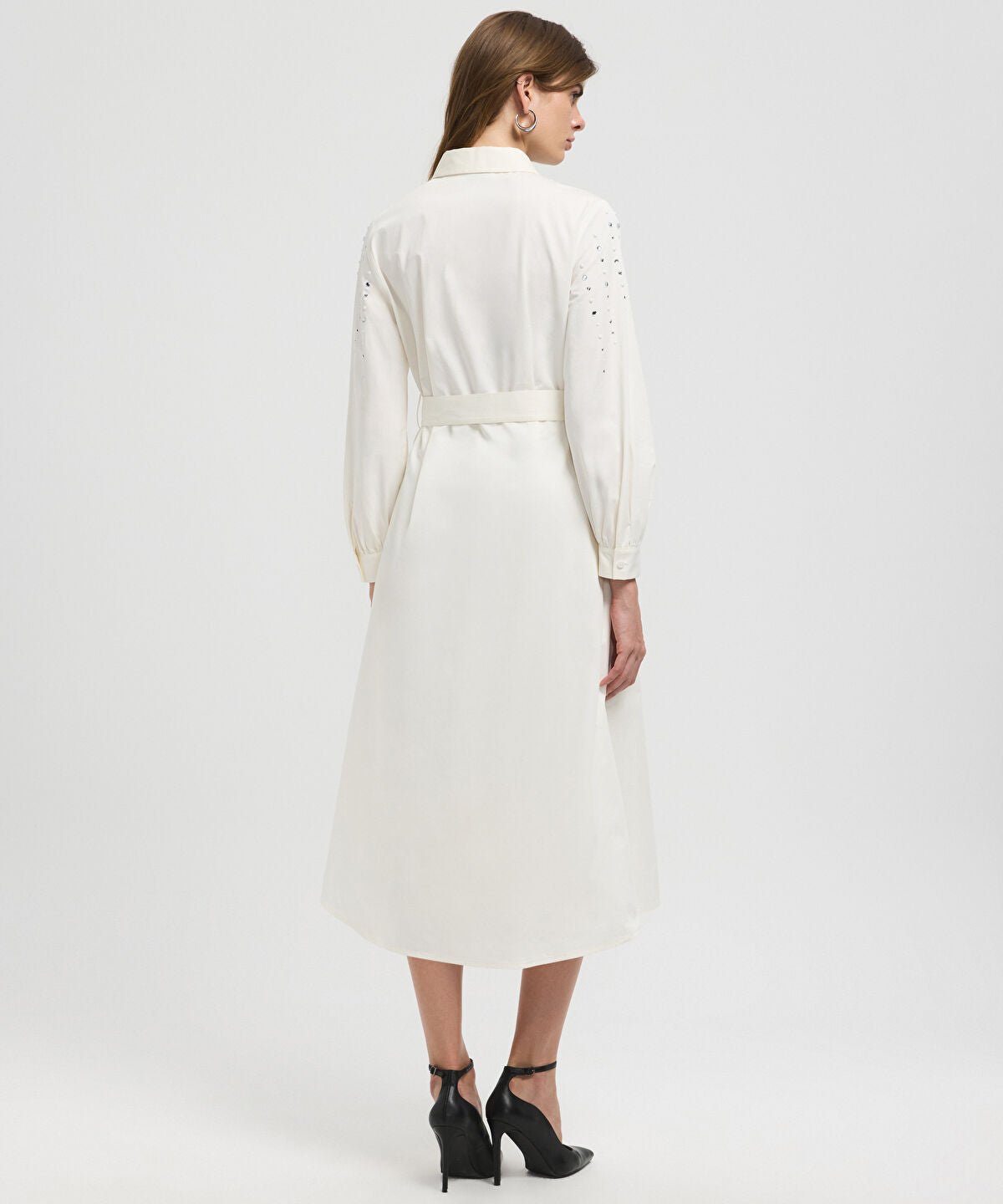 Embellished Poplin Dress