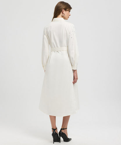 Embellished Poplin Dress