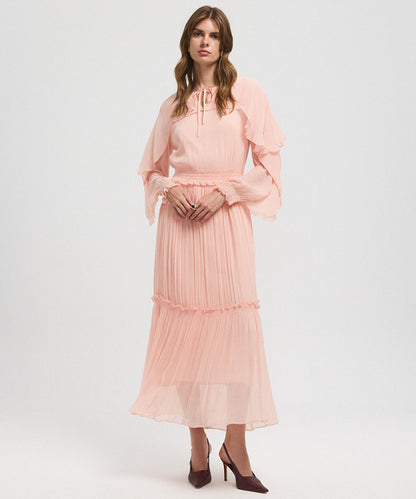 Ruffled Viscose Dress