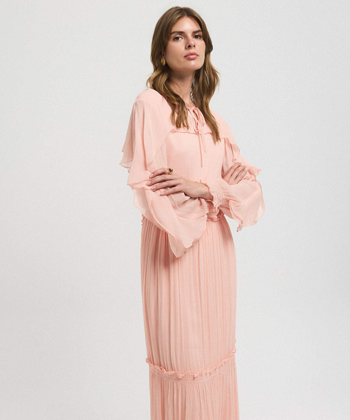 Zoomed Ruffled Viscose Dress