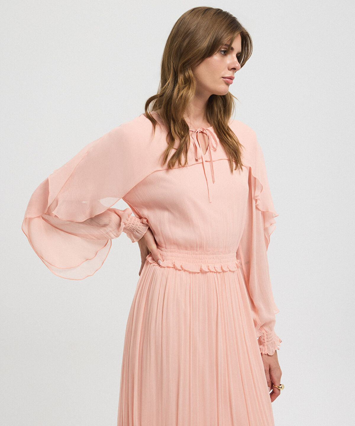 Zoomed Ruffled Viscose Dress