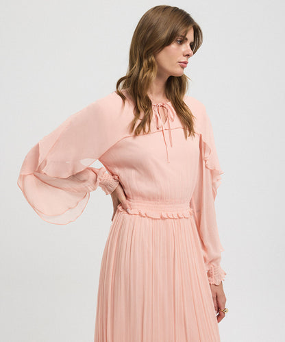 Ruffled Viscose Dress