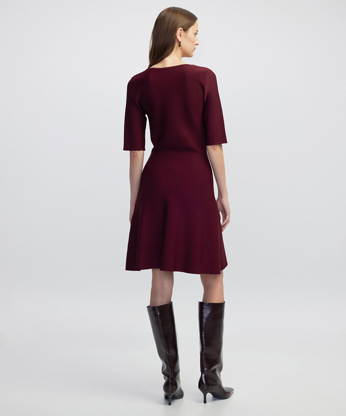 Zoomed A-Line Knit Dress