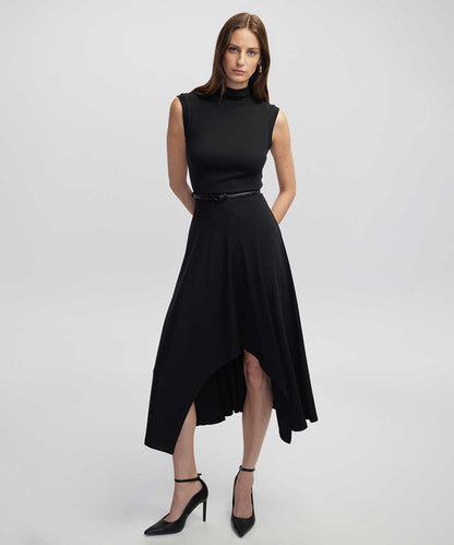 Belted Asymmetric Dress