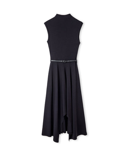 Belted Asymmetric Dress