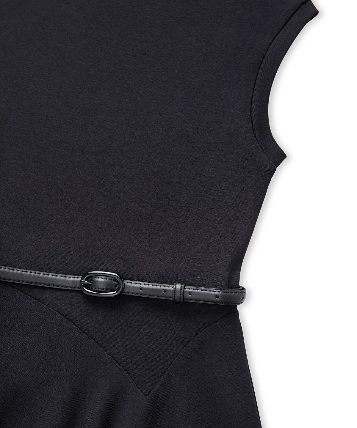 Zoomed Belted Asymmetric Dress