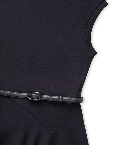 Belted Asymmetric Dress