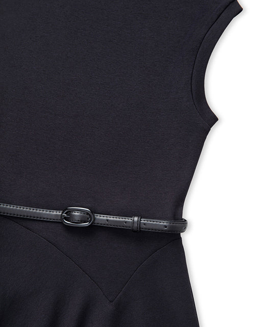 Belted Asymmetric Dress