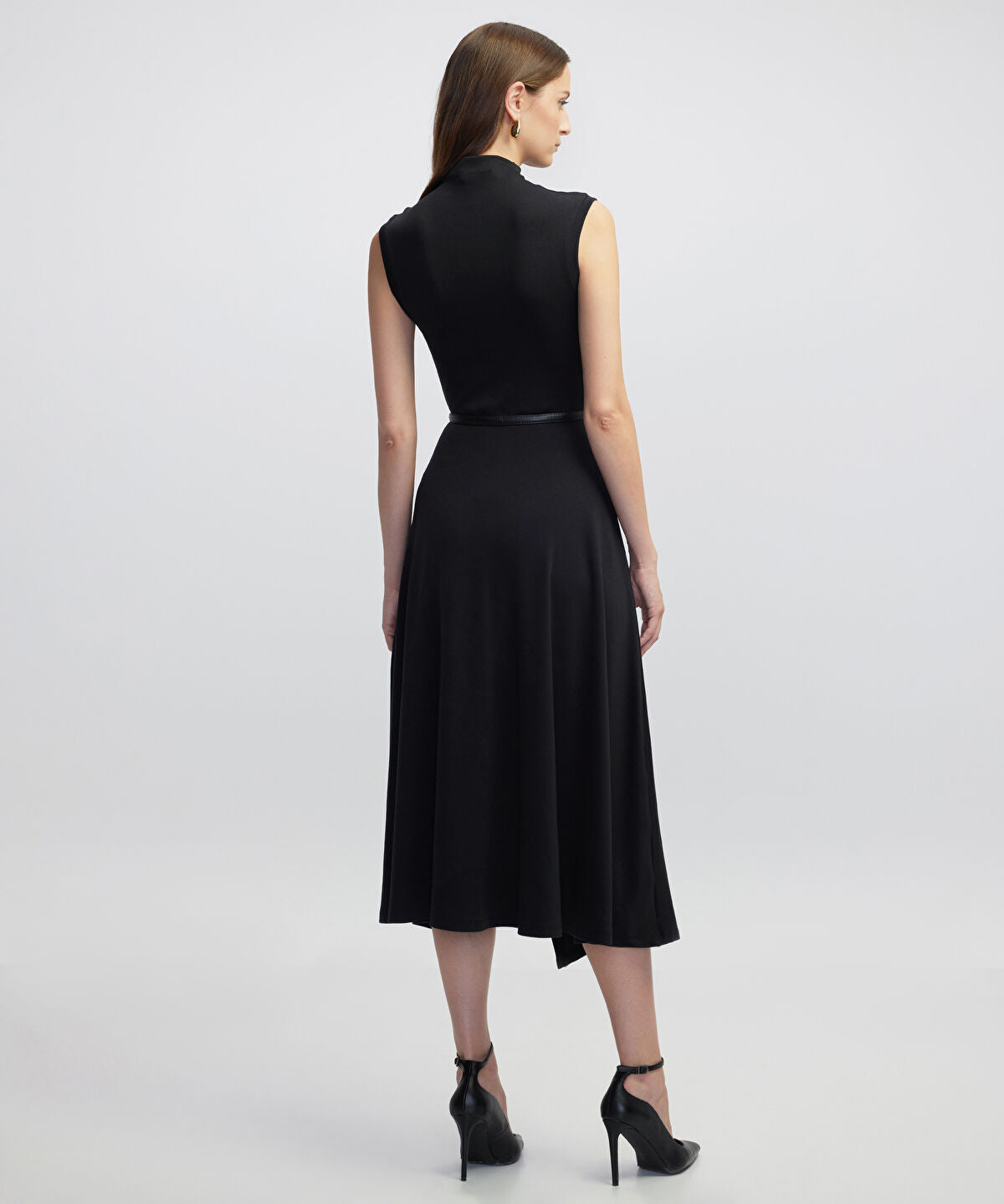 Belted Asymmetric Dress