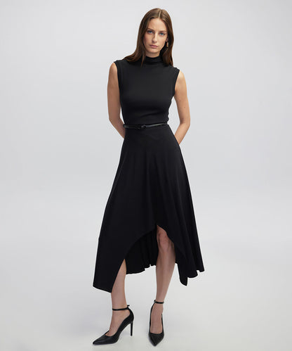 Belted Asymmetric Dress