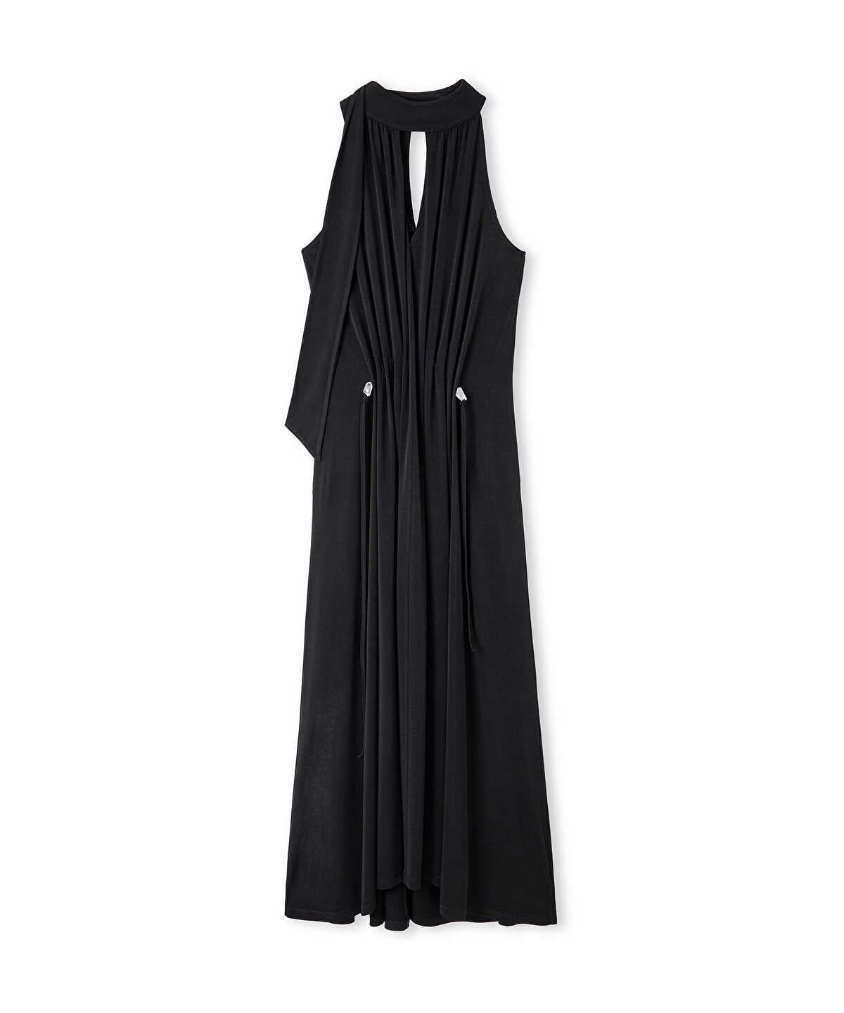 Zoomed Scarf-Effect Dress with Adjustable Waist 