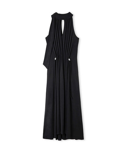 Scarf-Effect Dress with Adjustable Waist 