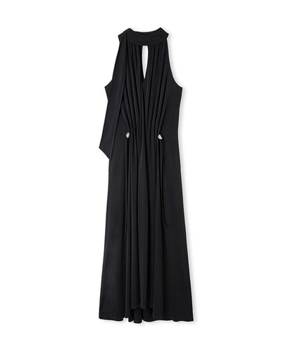 Scarf-Effect Dress with Adjustable Waist 