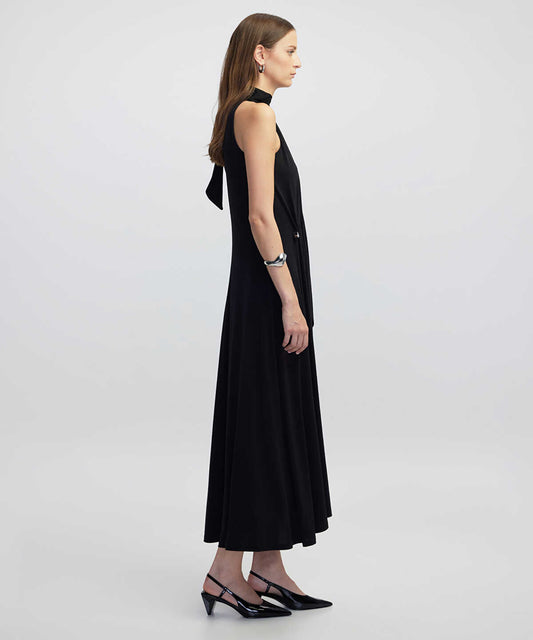 Scarf-Effect Dress with Adjustable Waist 