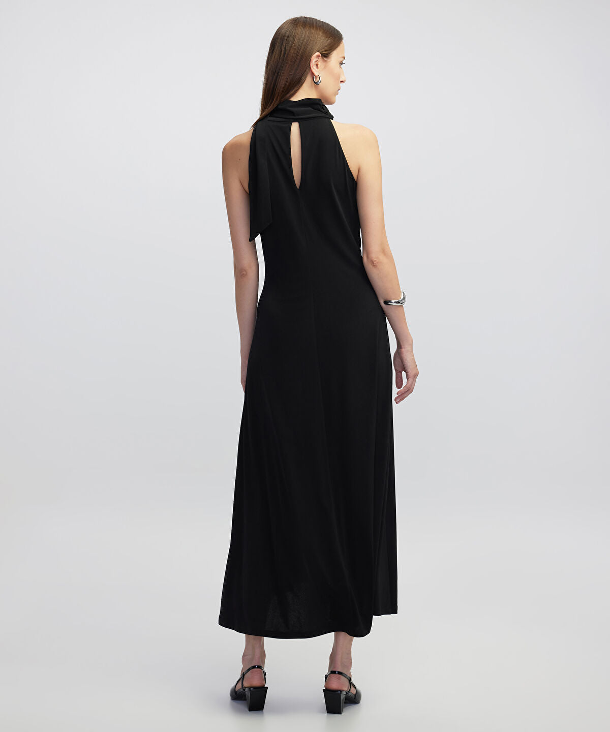 Scarf-Effect Dress with Adjustable Waist 